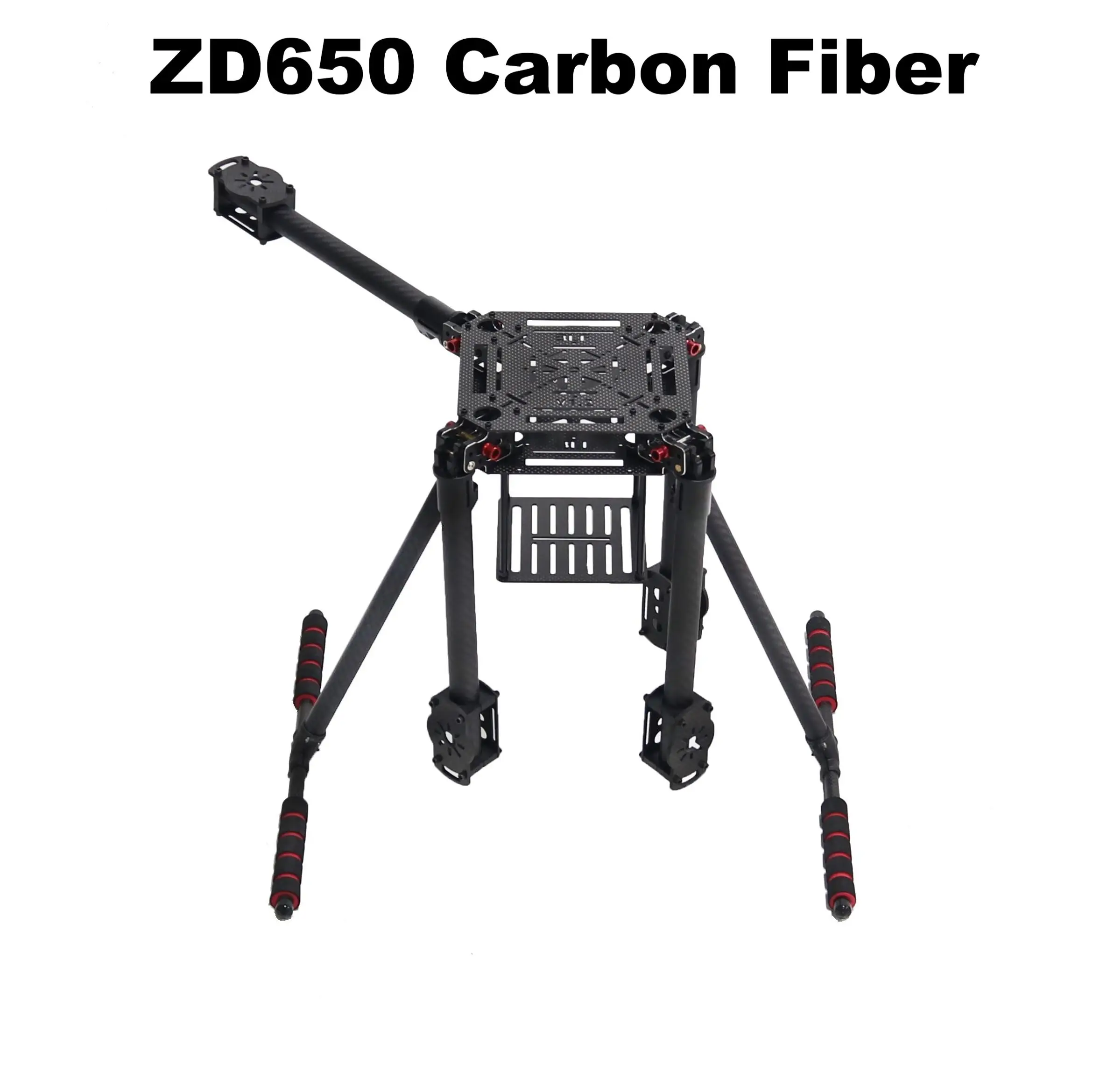 ZD650 650mm Carbon fiber Quadcopter Frame FPV Quad with Carbon Fiber Landing Ski