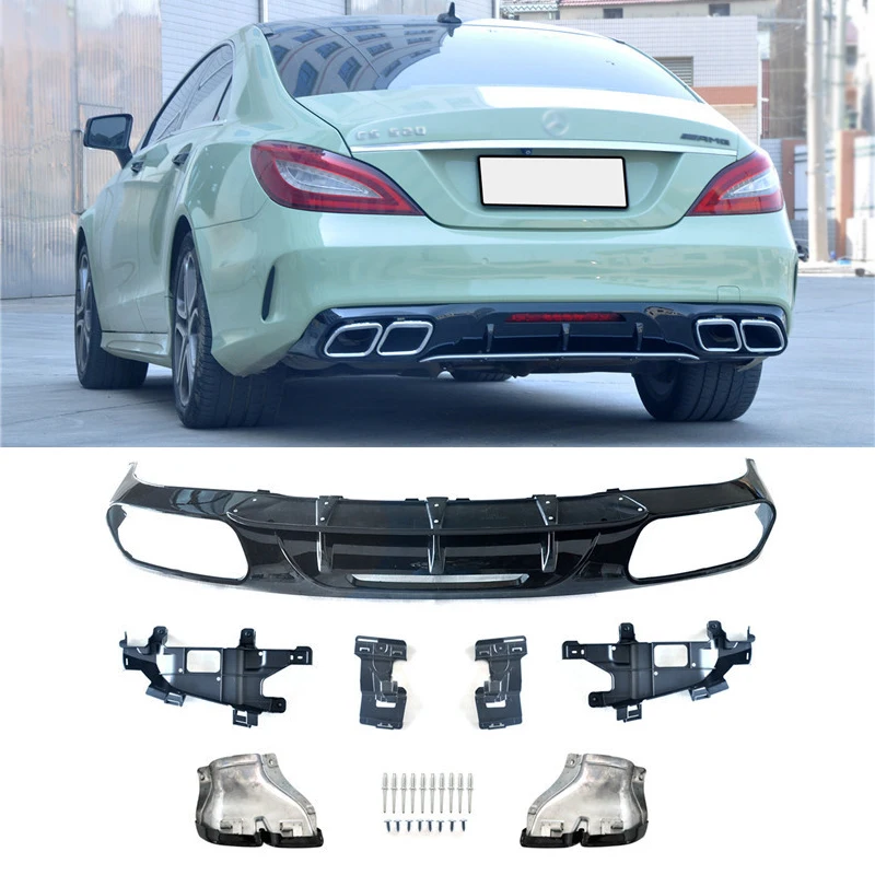 

Подходит для Mercedes Benz CLS Class W218, модификация CLS GT 63, комплект заднего бампера, задняя труба