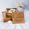 Free Custom Solid Wood Storage Box Top Sliding Personalized Gift Suitable for Ring Gift Box USB Memorial Storage Wooden Box 1