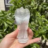 12cm Natural Selenite Crystal Carvings Angel Figure Gypsum Ornament Statue Reiki Healing Decorative Sculpture Modern Room Design 4