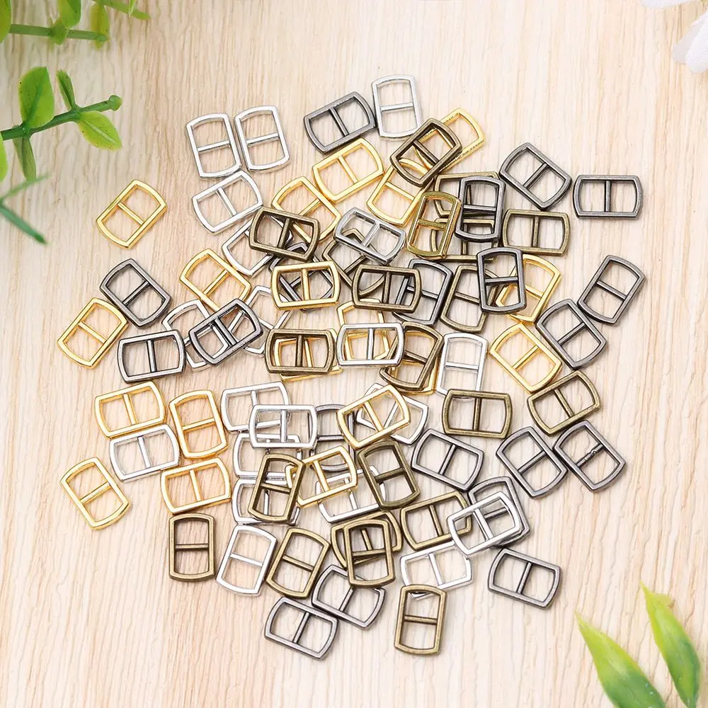 20pcs Newest 4.5mm Mini Ultra-small Metal Tri-glide Belt Buckle Doll Bags Buckles Doll Clothes Buttons Shoes Sewing Accessories