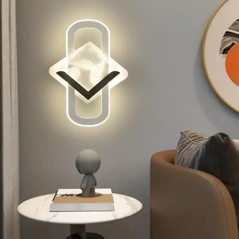 LED Wall Light Simple Modern Nordic Creative Bedroom Bedside Entrance Lighting Hall Sofa Corridor Stairs Hotel Home Decorations