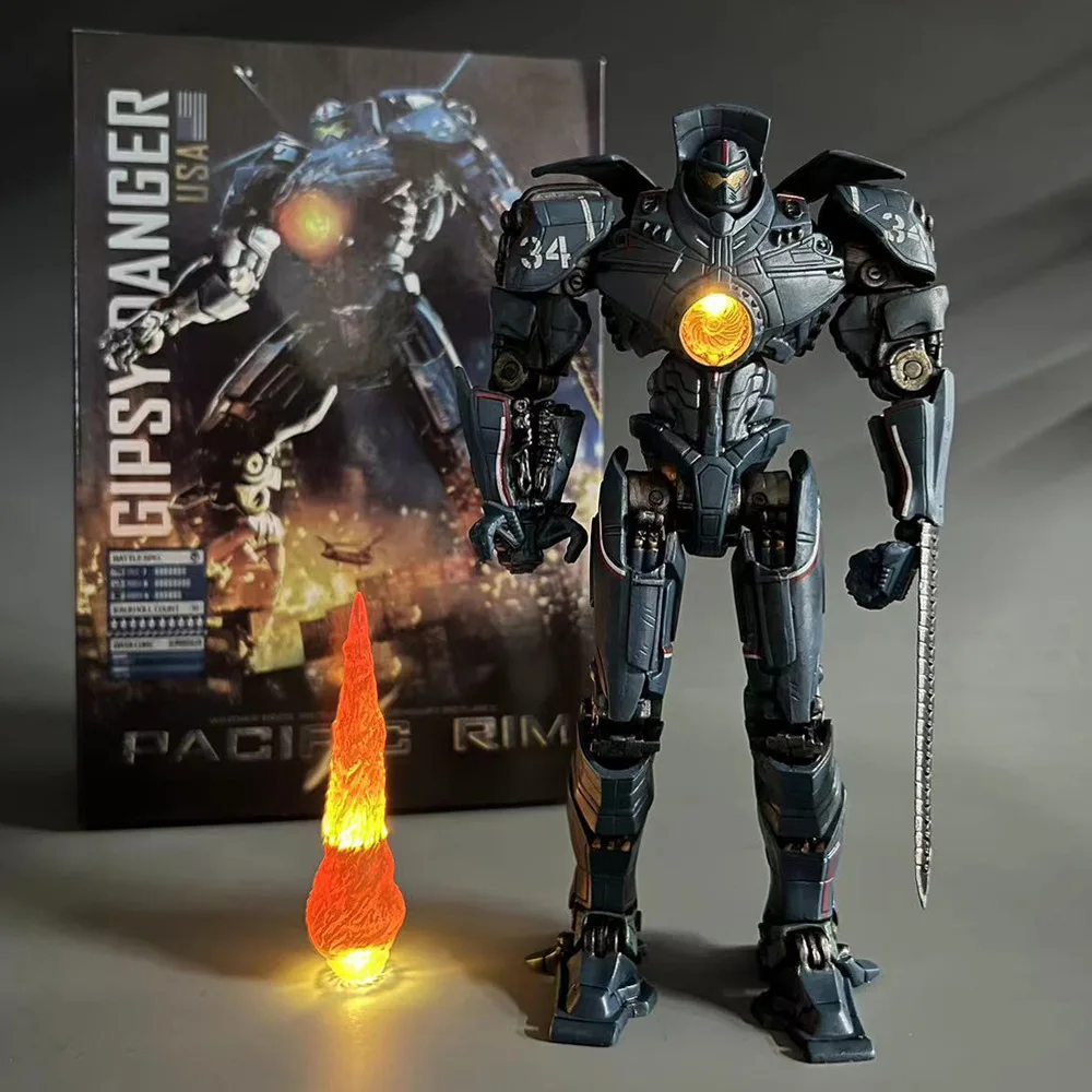 Pacific Rim Deluxe Light Edition Gipsy Danger Action Figure Limited Movable Obsidian Fury Mecha Model Children Birthday Gift