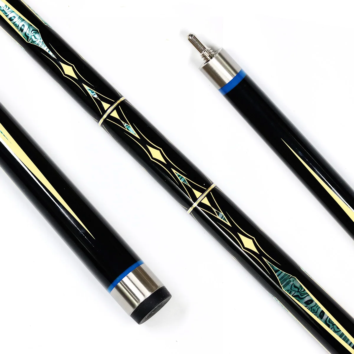 고품질 1/2 조인트 당구 큐 13mm 팁 58인치 길이 메이플 우드 샤프트 하프 조인트 풀 큐, 18-20온스