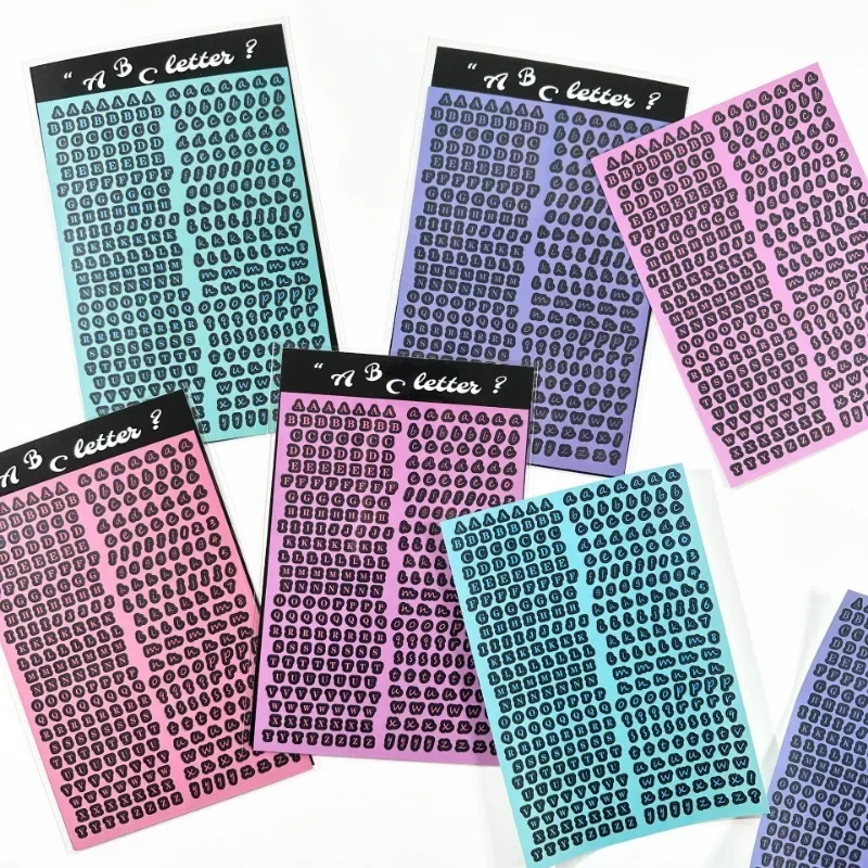 

Lovely Uppercase Lowercase English Letters Stationery Stickers for Album Photos Edge Decorations Scrapbook Planner Diary Decor