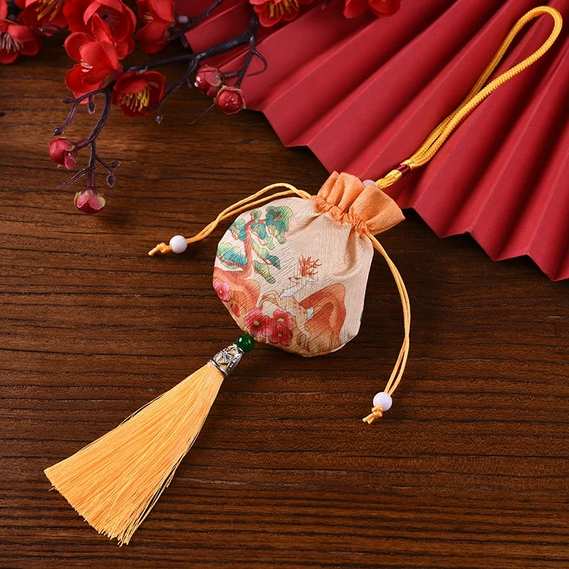 2025 New Year Retro Brocade Sachet Bag Chinese Pouch Pendant Carrying Ancient  Small Salon Lucky Bags Empty Bags