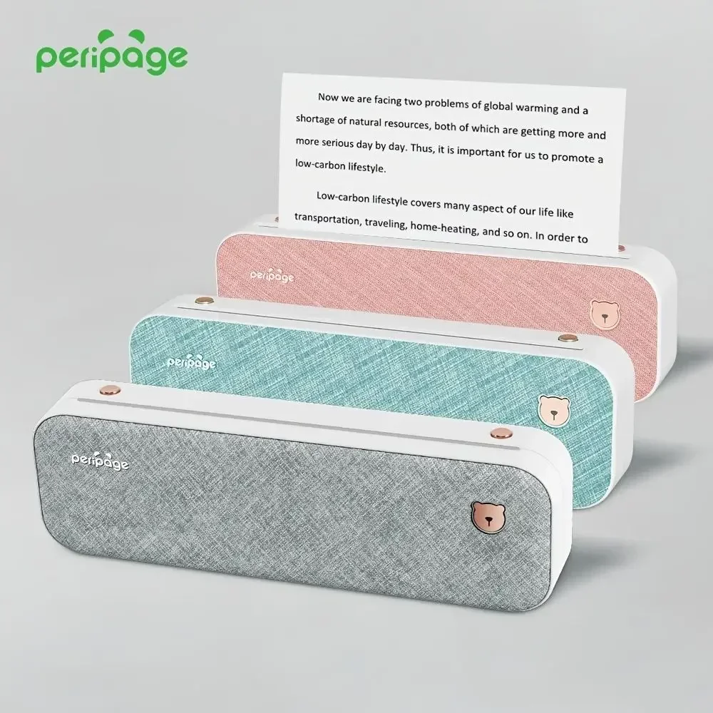 GlowMartPeripage A40 Tragbarer A4-Thermodruck mit 203 DPI tragbarer Sans-Fil-Dokumentendruck fur kleine Buros