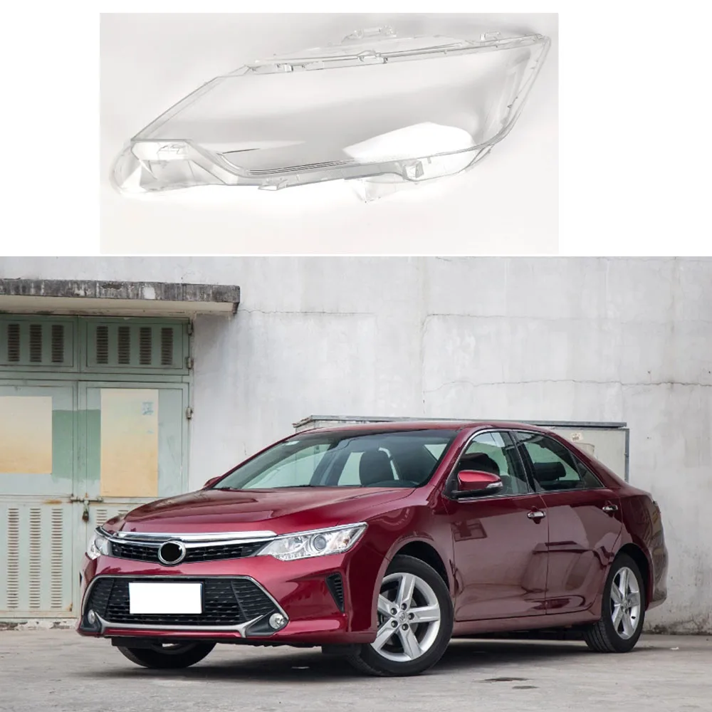 

For Toyota Camry 2015 2016 2017 Car Front Headlight Lens Shell Plexiglass Headlamp Transparent Glass Cover Car Accessories