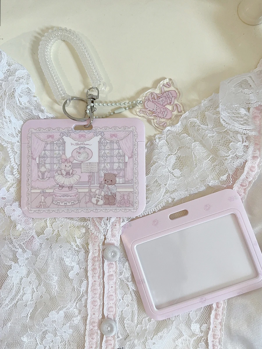 

Ballet-Themed Bunny Bear design Card Sleeve for Commuter Meal ID and Student Cards Access Control Badges