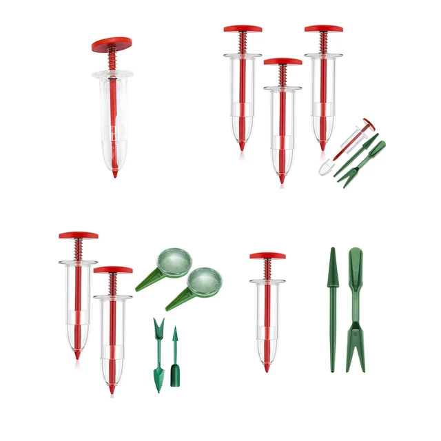 Mini Vetőmag -Adagoló Műanyag Kertészkedés Hordozható Multifunkcionális Piros Sárgarépa Saláta Fűmaghoz - Image 5