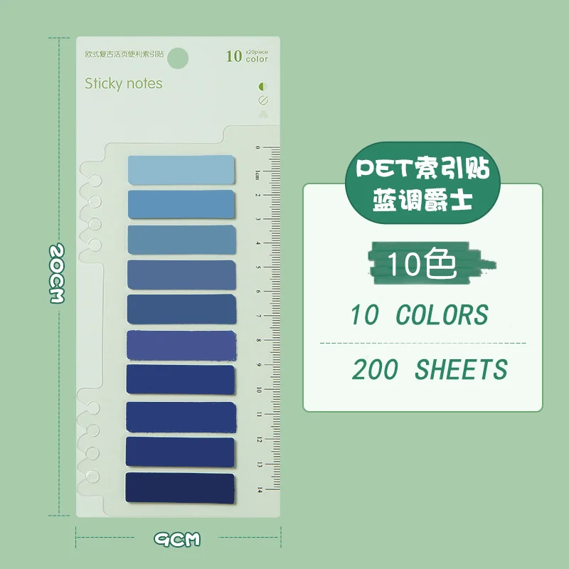 200Pc Sticky Notes Transparent Index Tabs Self Adhesive Page Markers Waterproof Posted ItClassify Files Flags Stationery 6