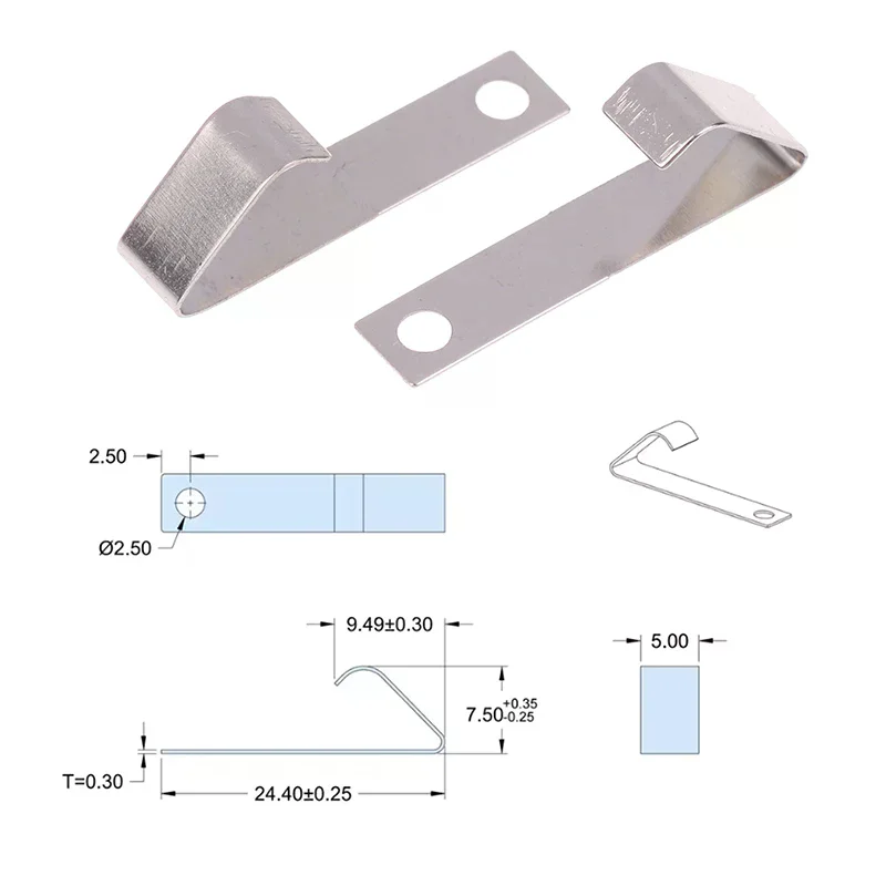 5/10Pcs Metal 9V Battery Spring Contact BC-5232-NI AA Battery Negative Piece Accessories