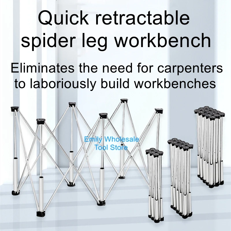 spider-leg-worktable-carpenter's-telescopic-worktable-stainless-steel-multifunctional-support-foldable-and-portable