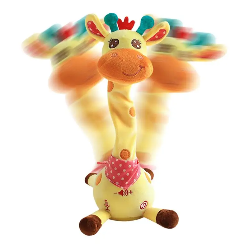 

Singing Giraffe Plush Singing Interactive Toy Twisting Electronic Soft Plush Light Up Talking Repeating Giraffe For Toddler Boys