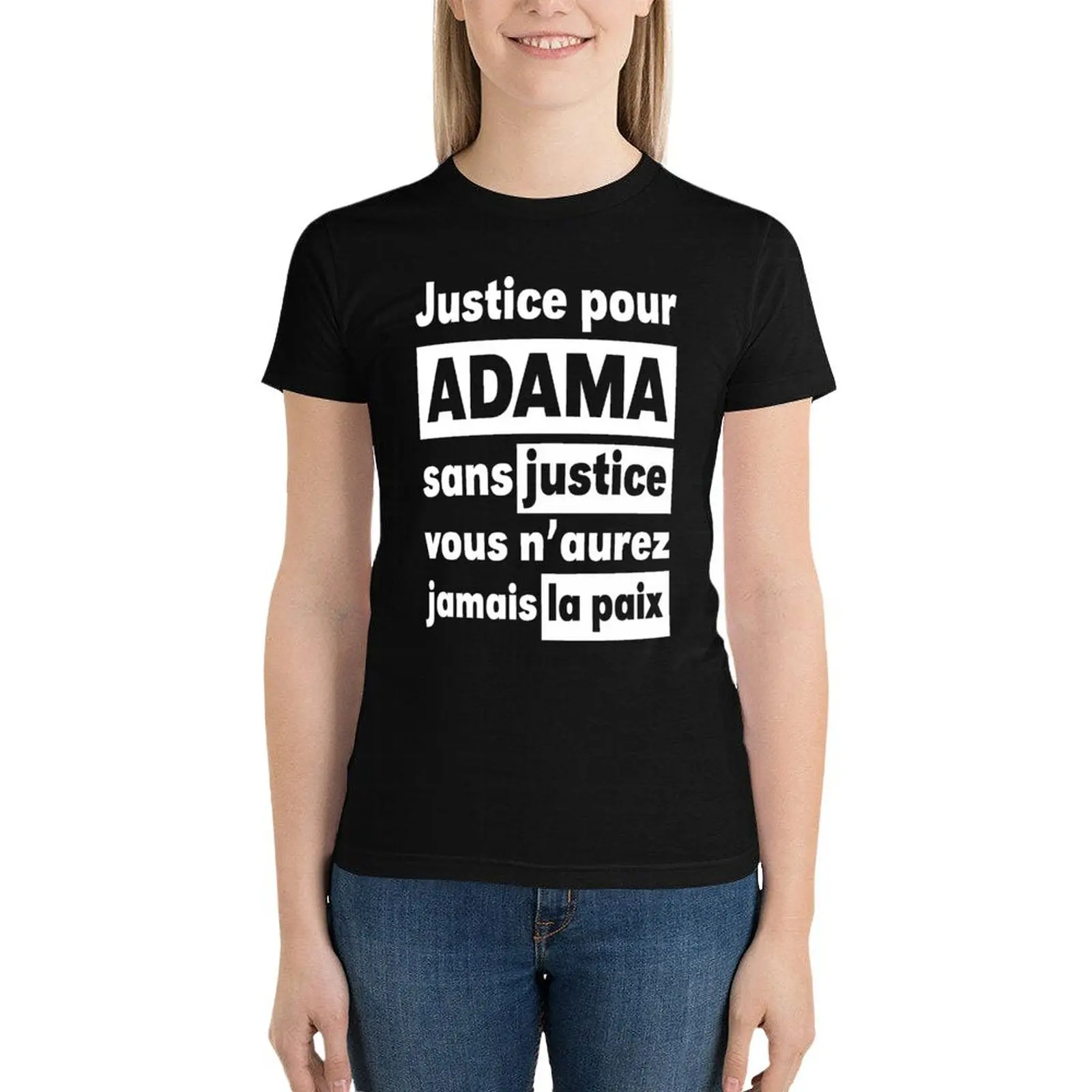 Justice Pour Adama T-Shirt cute tops tees shirts graphic tees woman t shirt