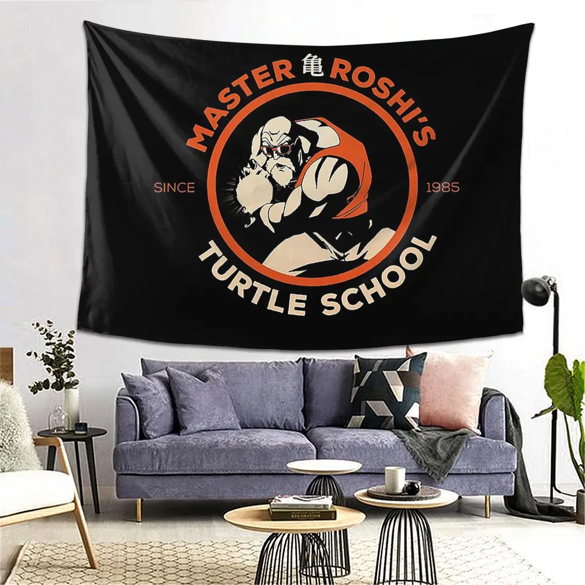 

Master Roshi's Turtle School Tapestry Decoration Art Aesthetic Tapestries For Living Room Bedroom Decor Home Hippie Wall Hanging