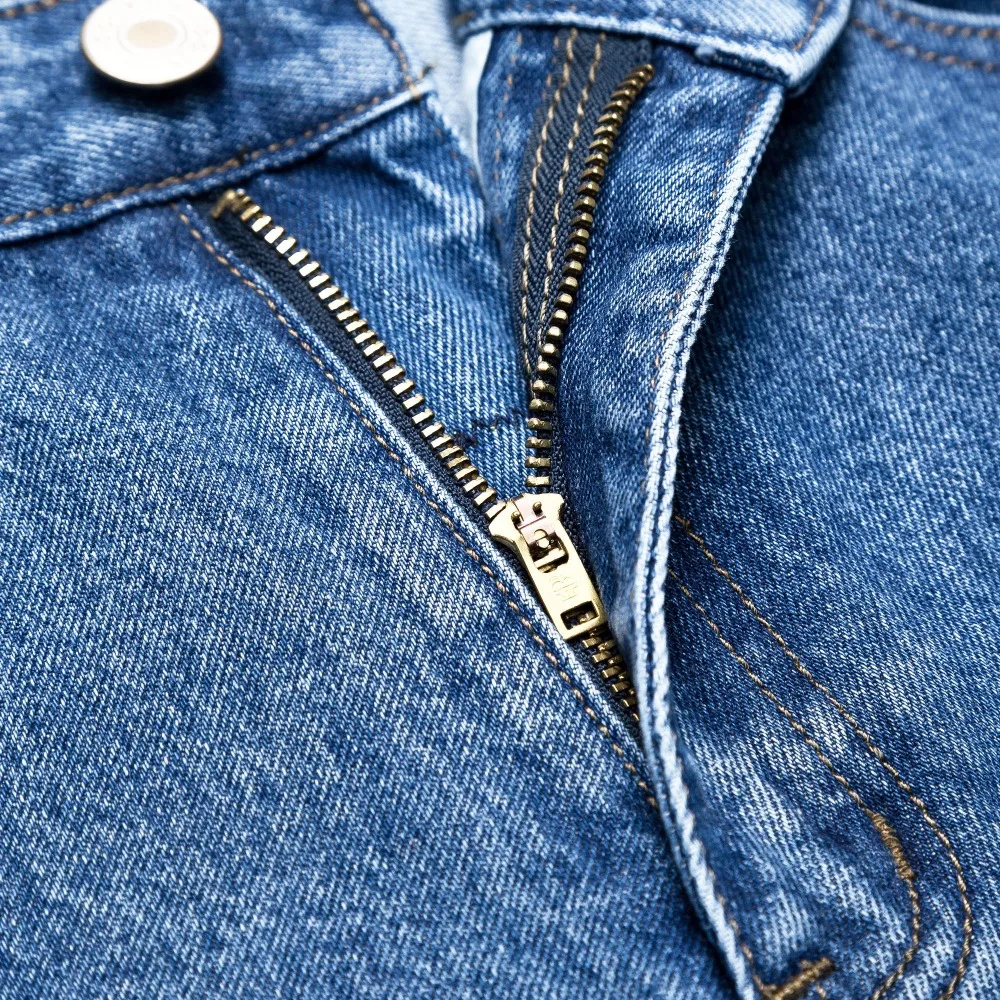 100% Cotton Mens Casual Jeans Pants Spring Autumn Male Long Blue Straight Denim Overalls Casual High Quality Reagular Fit Jeans 5