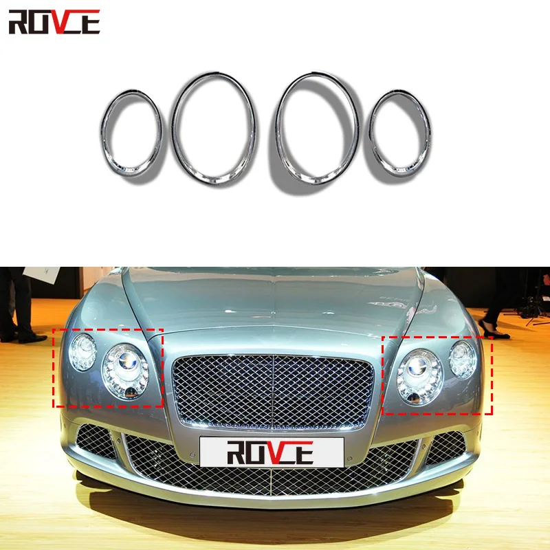

Рамка для автомобильной фары ROVCE, противотуманная задняя крышка для Bentley GT 2012-2019 3W3807823, защита для автомобиля, аксессуары для автозапчастей