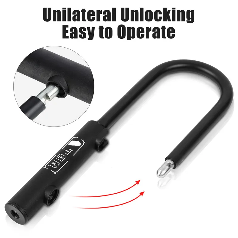 Ultra-Secure Steel U-Lock for Bicycles - Anti-Theft Cycling Security Accessory