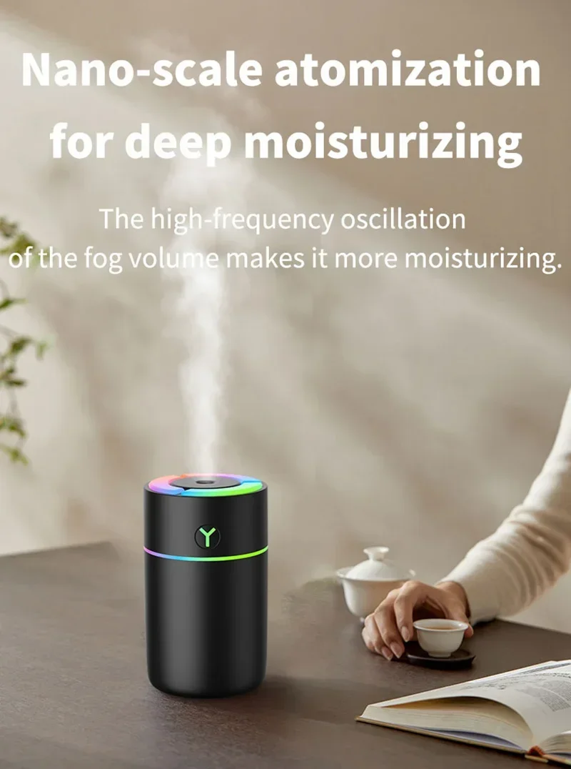 Description Picture 4 of itemOnePlus Humidifier Oil Air purifier Aromatherapy Diffuser 230ml Portable Aroma Oil Diffuser USB Colorful Light Bedroom Car Desk