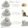 Semi Enclosed Pet Sleep Bags Long Round Cat Cushion Soft Plush 2 In 1 Warms Cats Beds Simple Comfort Warm Puppy Sleeping Nest 3