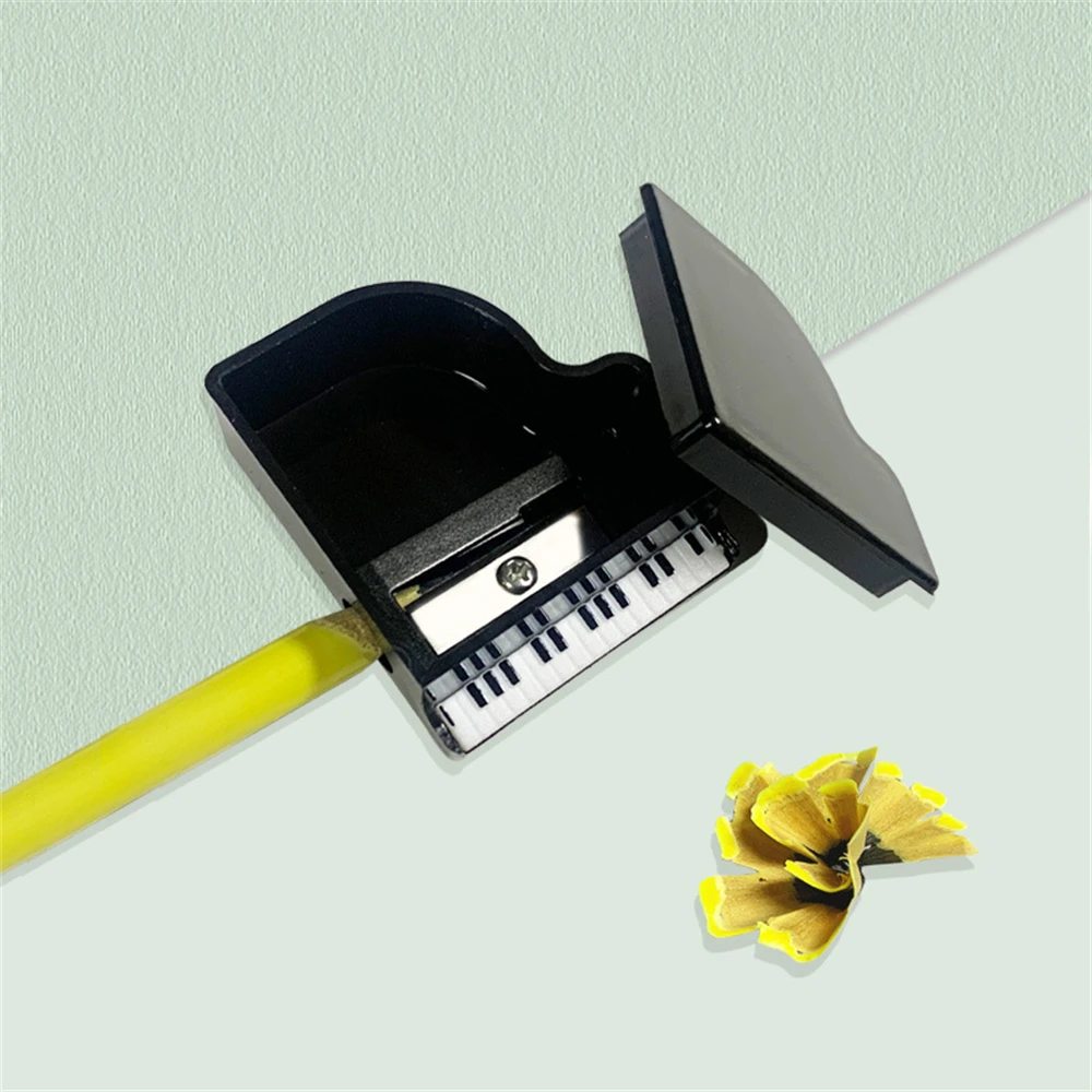 Piano shaped pencil sharpener portable for sketch pencils mini music stationery pencil sharpener