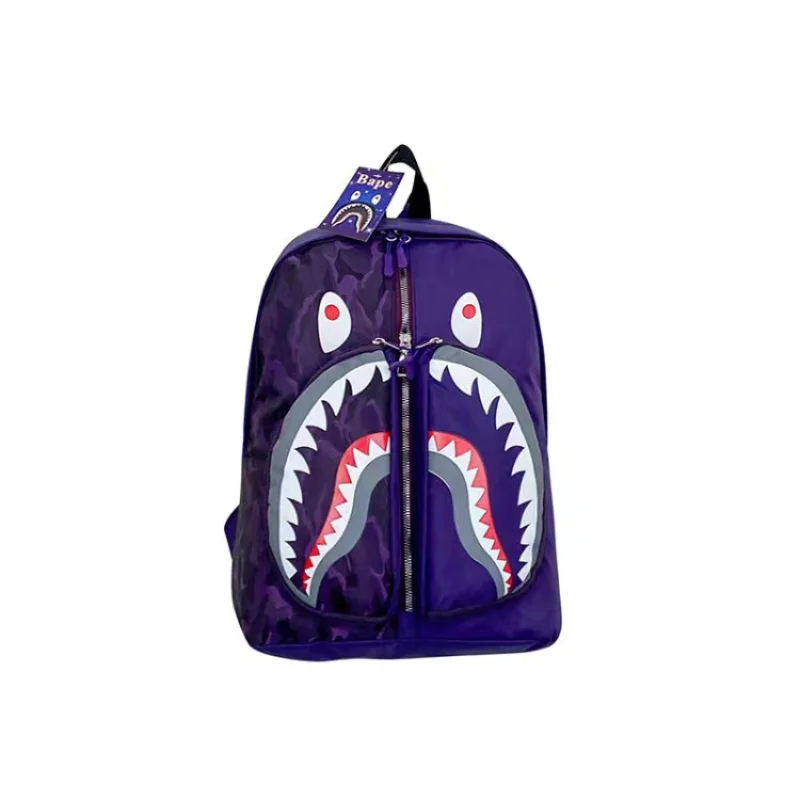 2023 New Shark School Bag Personalized Graffiti Student Backpack Men's and Women's Fashion Trend Travel Bag 6