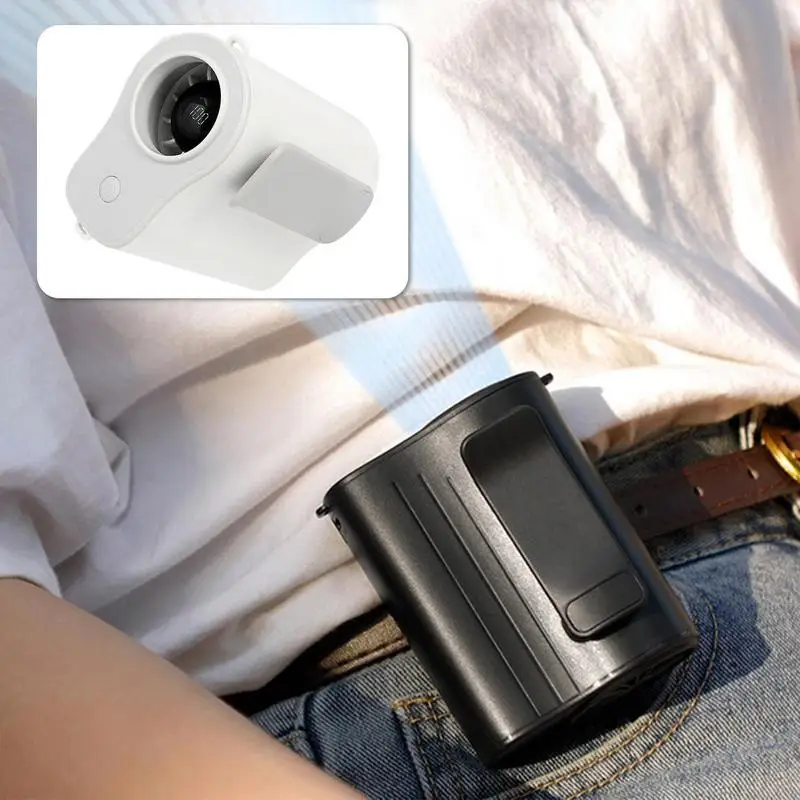 Belt Fan 4000mAh Wearable Waistband Fan Outdoor Hip Cooler Waist Air Conditioner Belt Mounted Digital Display for Outdoor Travel