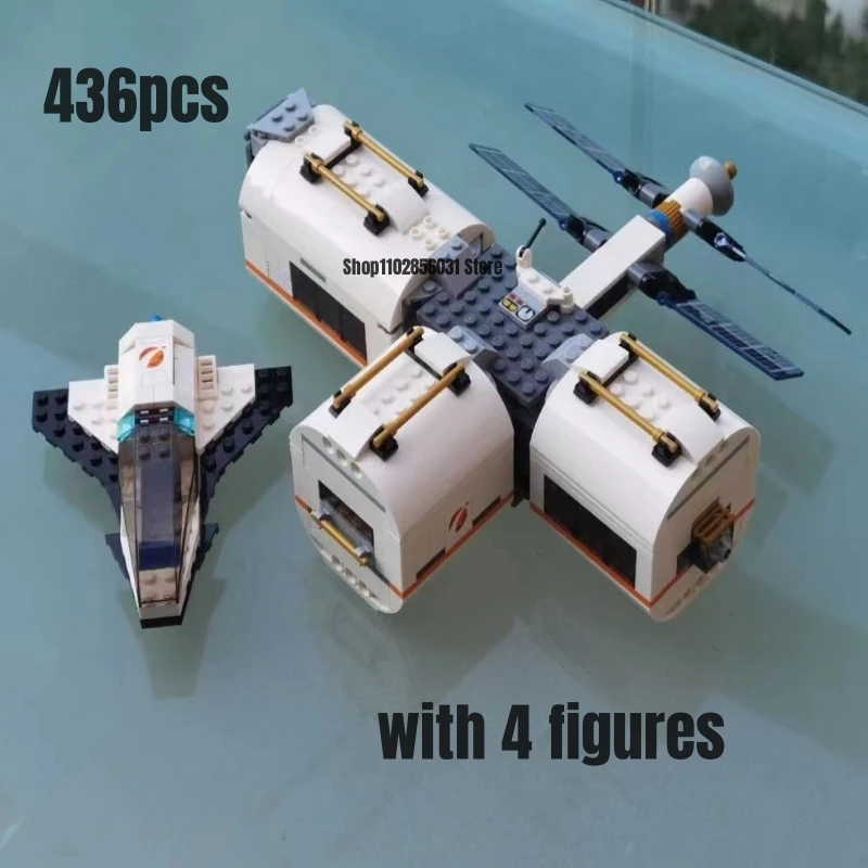 436Pcs Lunar Space Station Building Blocks Fit 60227 Model Bricks Toys For Chilren Gift