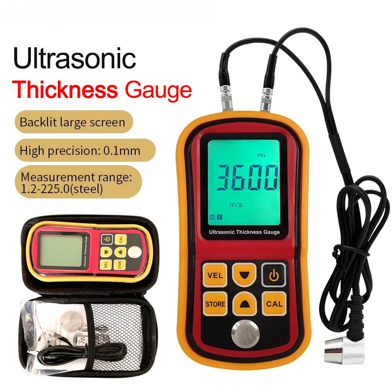 

Digital Ultrasonic Thickness Gauge Tester Plastic Glass Ceramics Metal Steel Plate Stainless Steel Pipe Wall Thickness Gauge