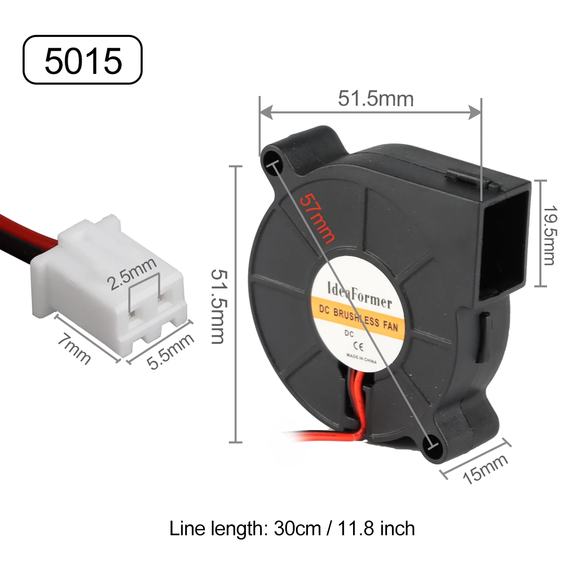 epson head 3010/4010/5015/5010/ DC Cooling FanCentrifugal Blower Fan 12V / 24V Brushless 2-Wire Cooling Fan For 3D Printer printhead for printer 3D Printer Parts & Accessories