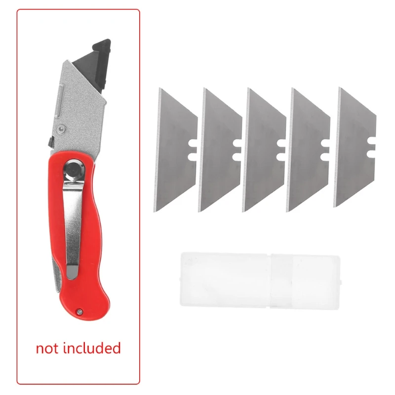5pcs Folding Trapezoid Cutting Blade Art Carpet Cutter Replaceable