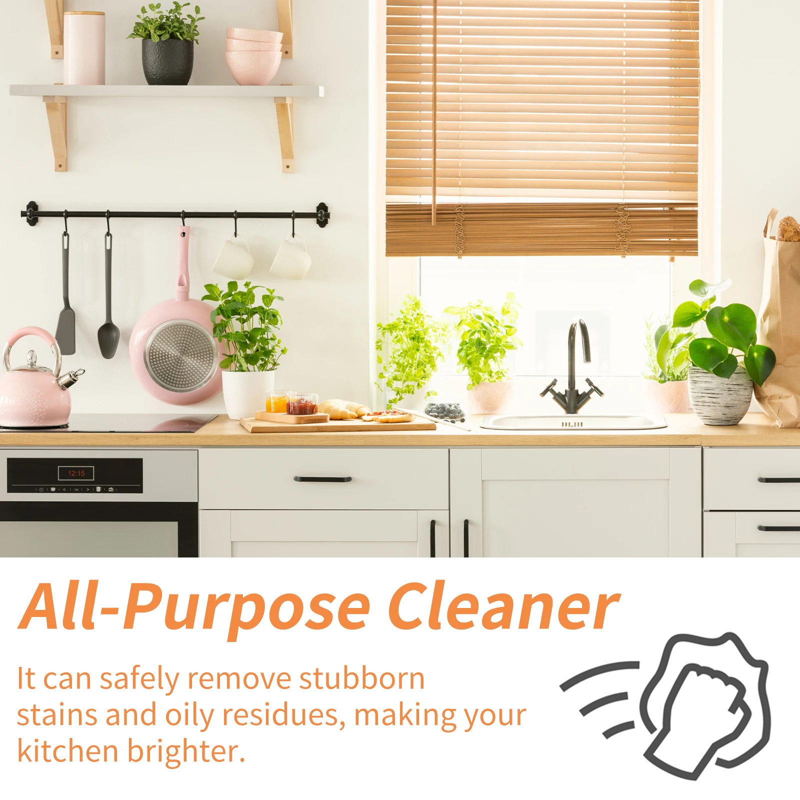 Yellow All Purpose Kitchen Cleaner for Pots and Pans