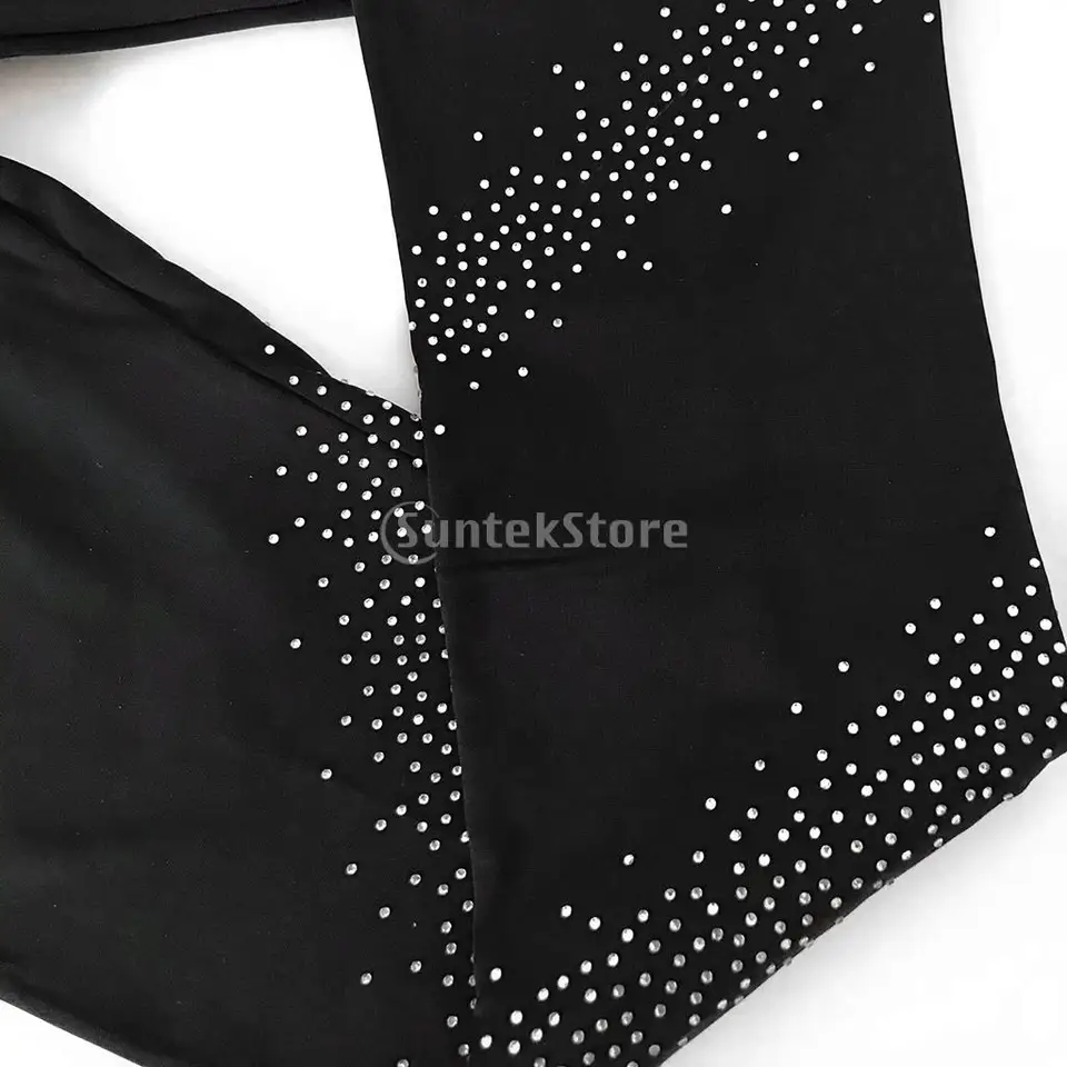 Pantalones De Patinaje Artístico Sobre Hielo Con Diamantes De Imitación Para Niña Y Mujer, Mallas Negras Star 150 | Bodega Aurrera En Línea