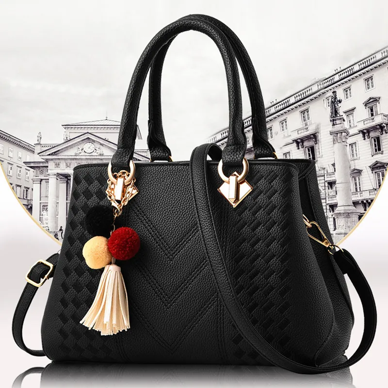 Bolsos clásicos de cuero genuino para mujer, bolsos de mensajero Vintage de alta calidad, bolsos de mano de lujo para mujer, bolso de compras para mujer