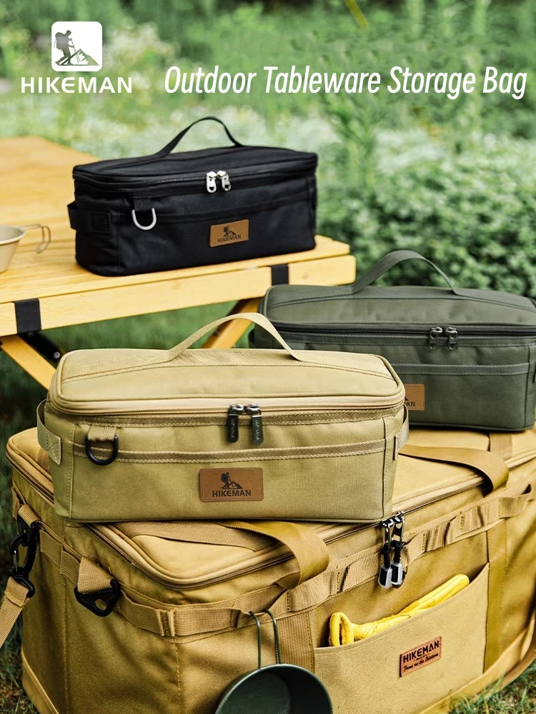 Outdoor Picnic Tableware Storage Bag Camping Barbecue Cooking Utensils Storage Bag Portable Waterproof
