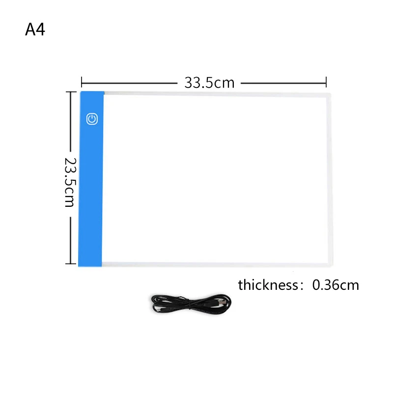 A4 Size 3 Level Dimmable Copy Board Creative Kids Toys Sketching Practice  Writing Tablet LED Drawing Pad Light Painting Tool - AliExpress