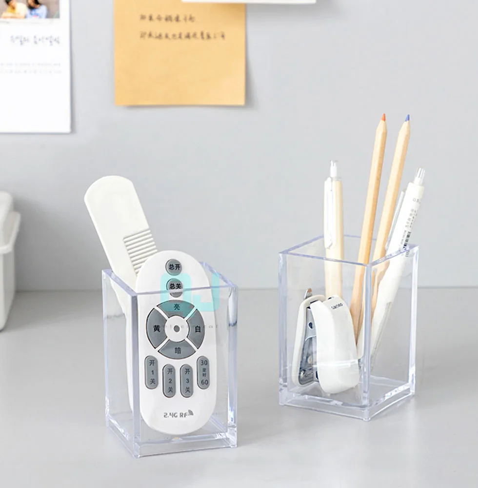 Pen holder acrylic transparent female student stationery office dormitory desktop debris sorting study