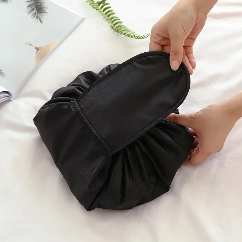 Multi-functional Ladies' Drawstring Makeup Bag, Travel Storage Portable Waterproof Toiletries Beauty Box Practical for Going Out