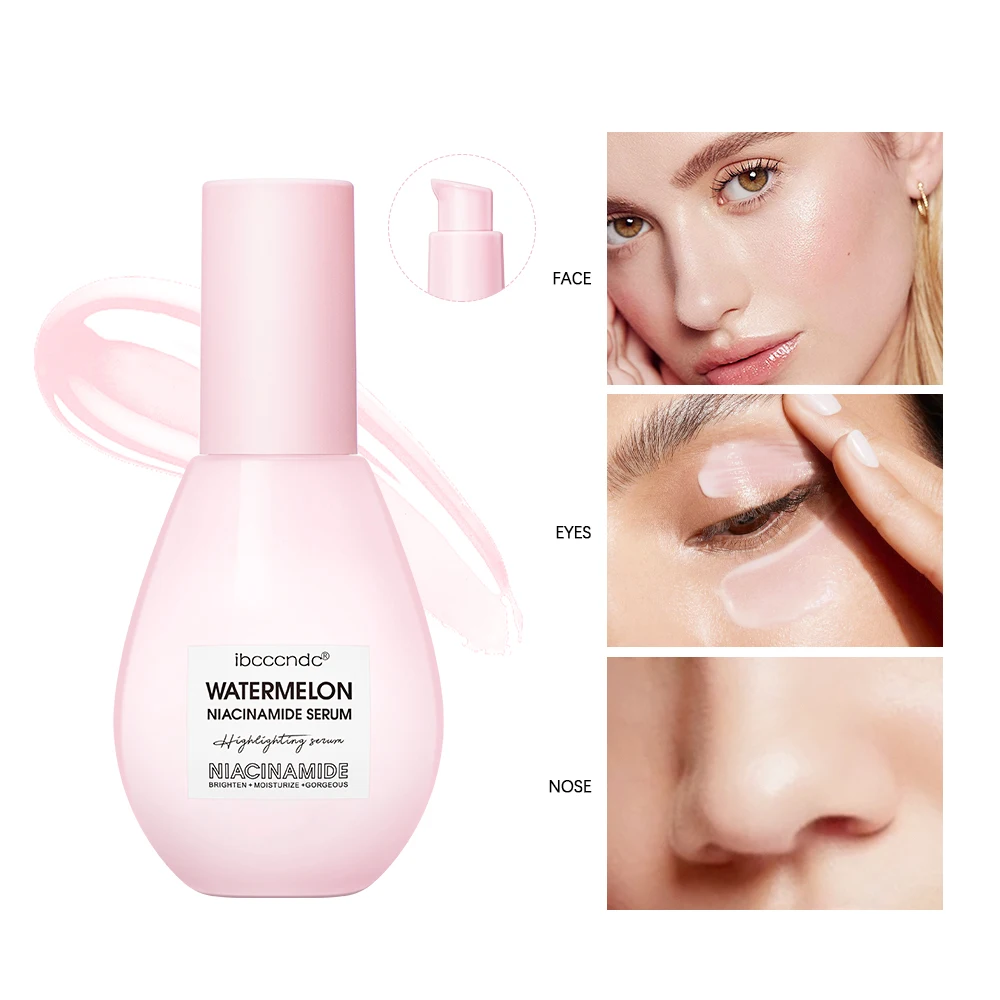New Watermelon Glow Niacinamide Dew Drops Serum Makeup Primer Cream Lightweight Facial Serum & Priming Liquid Brightner 3