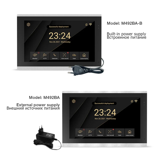 10 inch HD video intercom 1080P home doorbell Tuya app wireless video intercom unlocking mobile detection, etc 2