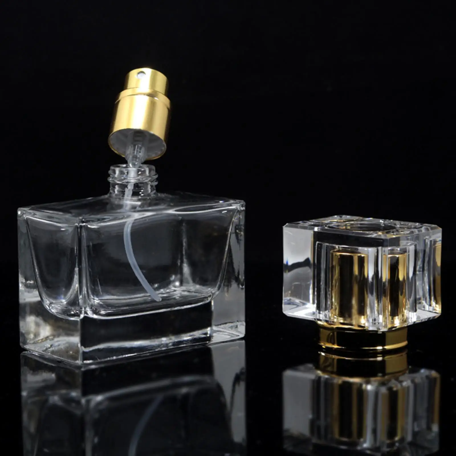 빈 투명 유리 향수 스프레이 병 무화기, 스프레이 어플리케이터 포함, 30ml