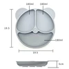 Baby Safe Silicone Dining Plate Suction Cartoon Children Dishes Feeding Toddler Training Tableware Retro Kids Smile Face Bowl 5