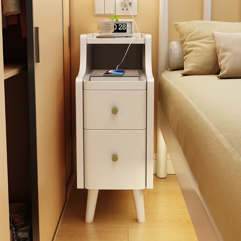 Nordic Simple Low Modern Bedside Table, Luxury Narrow Home Furniture Living Room, Bedroom Bedside Table