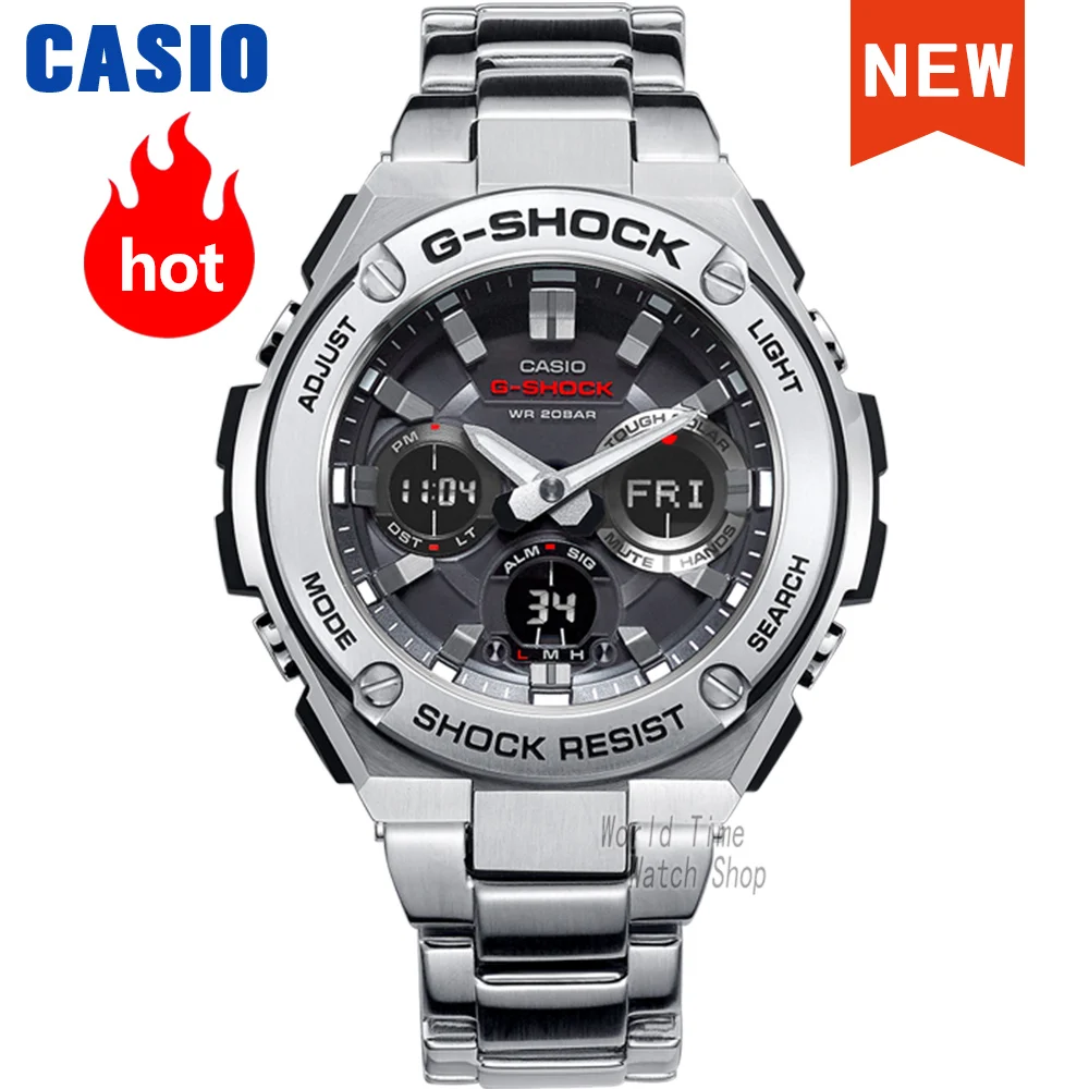

Часы мужские Casio g shock, роскошный комплект с большим циферблатом, металлические противомагнитные ударопрочные водонепроницаемые