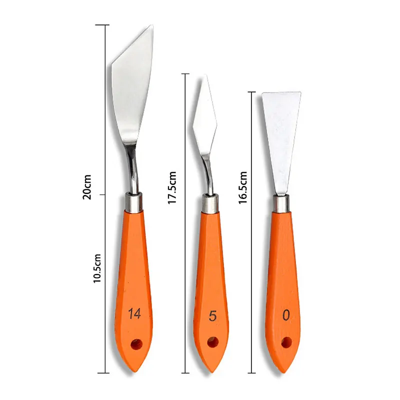 3pcs Painting Knife Set, Artist Painting Knives Set Stainless