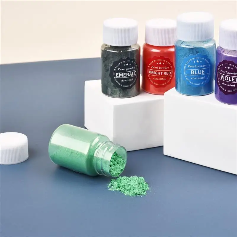 10g/Bottle Pearlescent Natural Mica Mineral Powder Epoxy Resin Soap Candle Dye Pearl Pigment DIY Jewelry Crafts Making Accessory