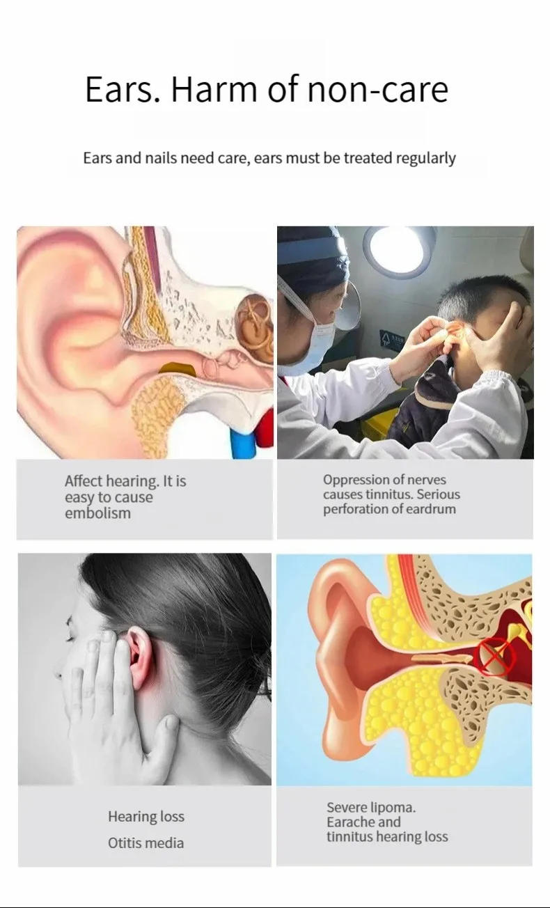 Wireless WiFi Ear Pick Otoscope Camera Borescope Luminous Ear Wax Cleaning Health Care Ear Cleaner Visible Ear Scoop