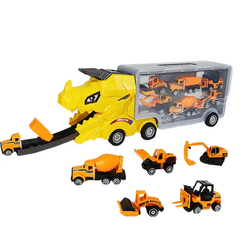 Dinosaur Transport Truck Educational Transport Truck Car Toys With Ejection Race Track Mega Hauler Toy Fun KidsMotor Vehicle Pla