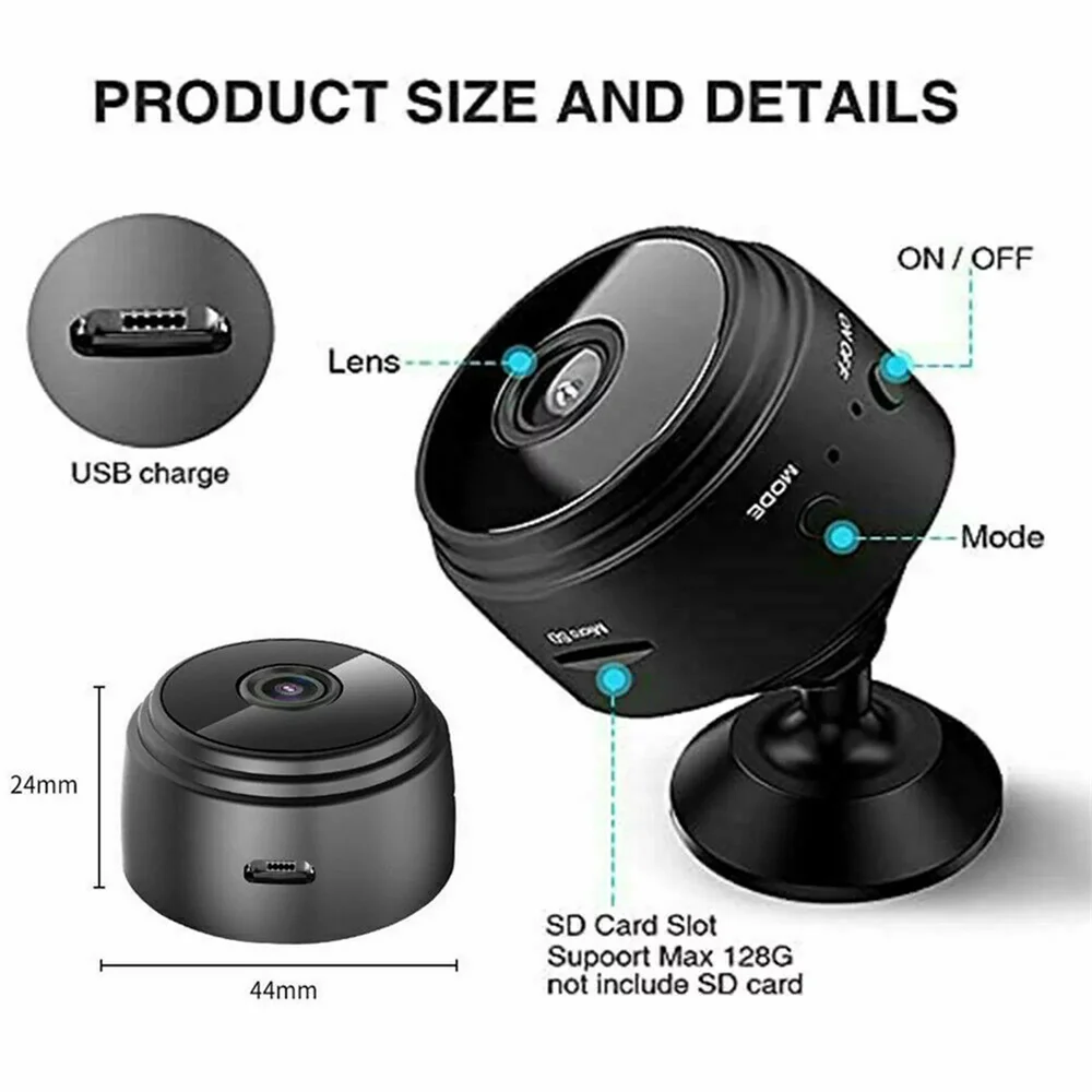 A9 Mini Camera Indoor Camera Security Protection 1080P WiFi Surveillance Cameras For Home Security Night Vision Motion Detect